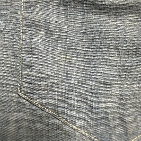 Polo Ralph Lauren New Classic Western Shirt Mens XXL 2XL Blue Chambray Vtg 90's - Picture 9 of 10